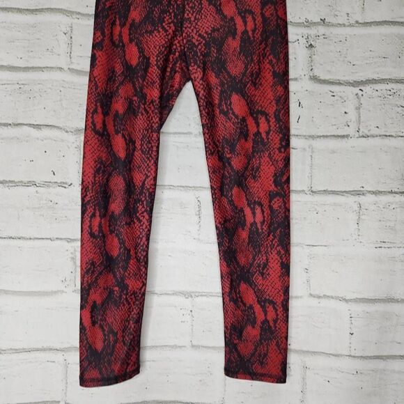 Noli Active Midrise Ankle Length Snakeskin Print Ref Black Leggings Size Small - Picture 3 of 9